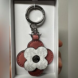 Michael Kors Floral Keychain/bag charm with box